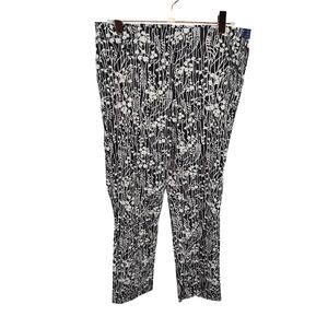Robell Modell Rose 09 Black White Floral Print Pants Size Normal 40R US 10